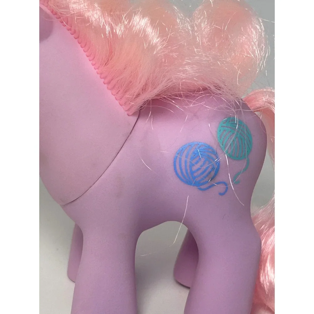 Vintage My Little Pony G1 Baby Fleecy Lavender Pink Yarn Balls‎ Hasbro 1984